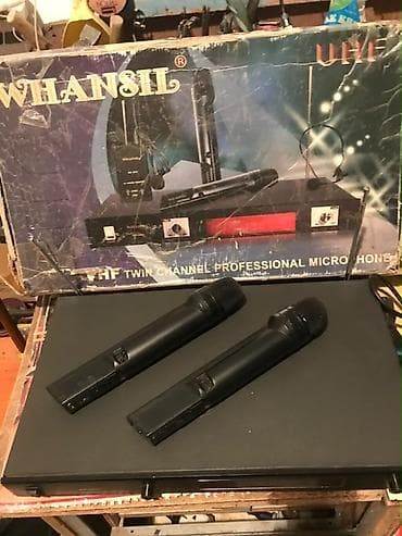 mic mini: WHANSIL VHF Twin Channel Professional Microphone — беспроводная — 1