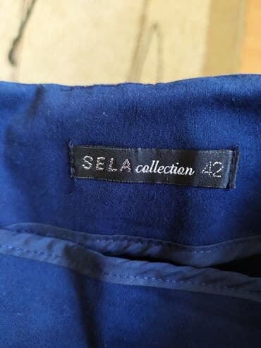 школьный фартук на прокат: Юбки sela. листайте фото. 1. Прямая, со шлицей. Стреч. темно синий — 3