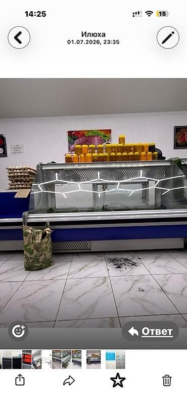 Холодильное оборудование: Холодильная витрина (пристенная/прилавок) - Тип: охлаждаемая витрина — 1