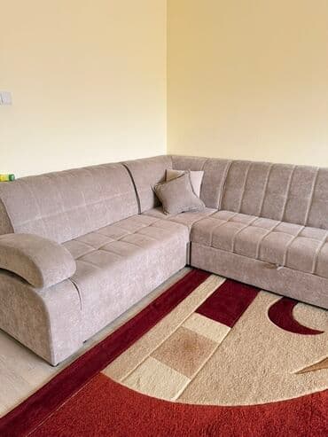 двуспальная кровать с подъемным механизмом: Угловой диван-трансформер с механизмом раскладывания. - Форма — 2