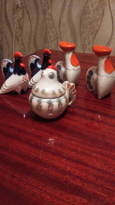 Продаю: Солонки-петушки (ЛФЗ) - 1500 сом за пару Солонка-перечница