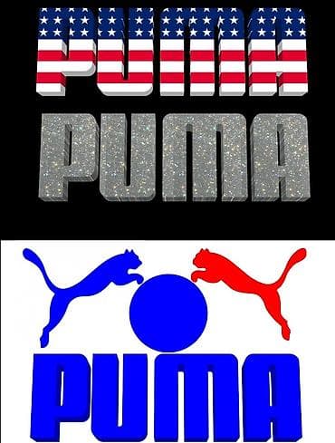 Набор графических логотипов «PUMA» — готовые макеты для печати и