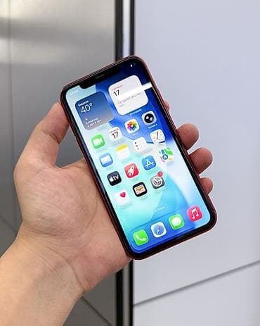 true: IPhone 11, Б/у, 128 ГБ, Красный, Защитное стекло, Чехол, В рассрочку, 76 % — 2