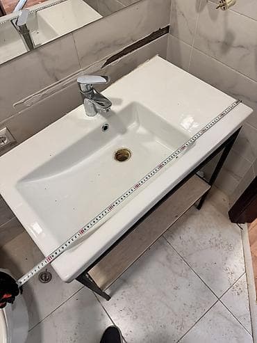 бак сатам: Ванна үчүн раковина, Өзгөчөлүктөрү: Жылтырак, Материалы: Керамика — 6