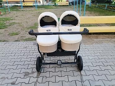 Коляскалар: Коляска для двойни RIKO Basic (2 в 1) - Формат «бок о бок»: две — 6