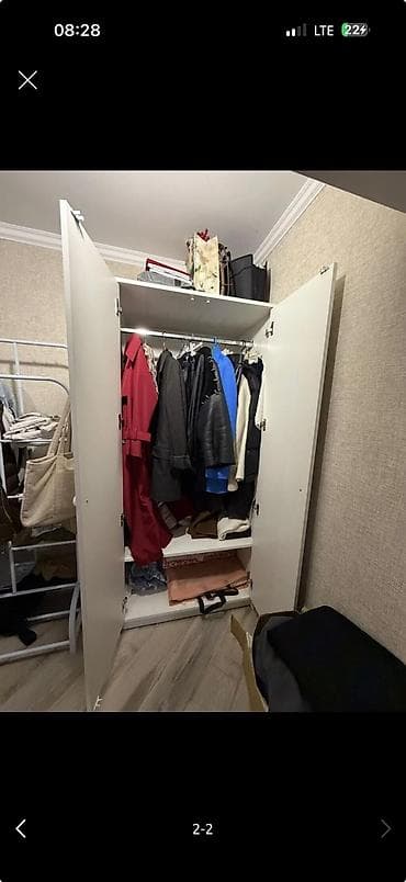 Шифоньеры, шкафы для одежды: Шифоньер, шкаф для одежды, Б/у, Прямой, ЛДСП — 2