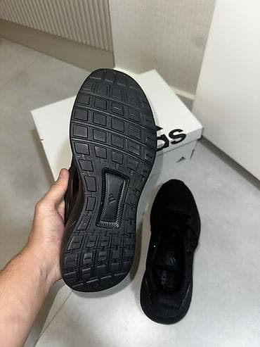 дешевые: Adidas Cloudfoam — мужские кроссовки, полностью черные, ни разу не — 3