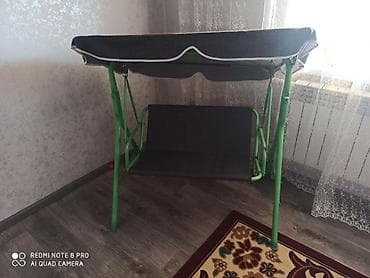 Садовые качели Металл, Со спинкой, С крышей