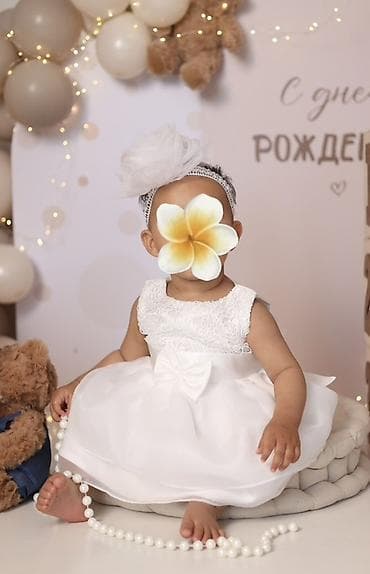 Детская одежда и обувь: Детское платье, цвет - Белый, Новый — 5