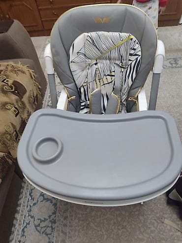 детские авто кресло: Стульчик для кормления, Skillmax, Пластик, Другой вид, цвет - Серый — 2