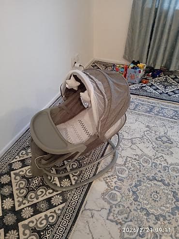 Люлька, Б/у, Качалка, Пластик, цвет - Серый