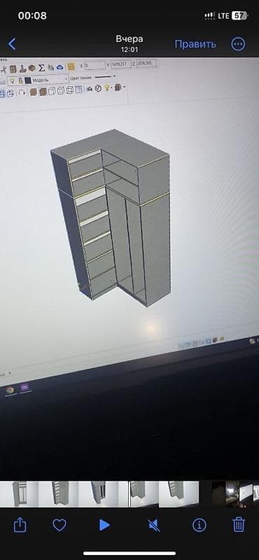 coffee table: Туалетный столик, С зеркалом, цвет - Белый, ЛДСП — 6