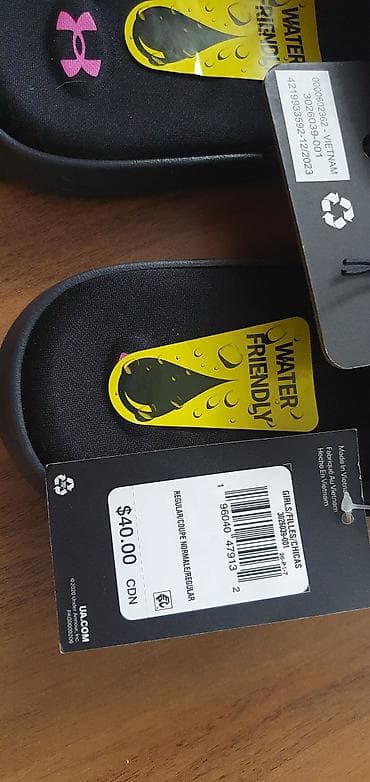 горка 4: Детские шлёпанцы Under Armour (Girls/Chicas) Размер 37.5 - Модель с — 2