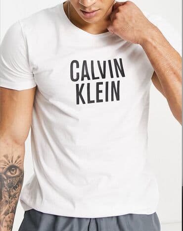 обувь из войлока: Мужская футболка, XL (EU 42), Calvin Klein, Новый, цвет - Белый, Самовывоз, Бесплатная доставка, Платная доставка — 2