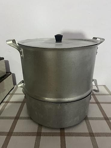 крышка от казана: Алюминиевая кастрюля с пароваркой (двухъярусная) Район Бишкек парка - — 1