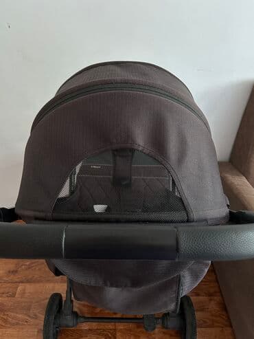 дождевик на коляску трость: Коляска, цвет - Черный, Б/у — 5