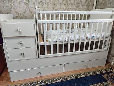 foldable table: Детская кровать трансформер, Другой тип, цвет - Белый — 1