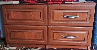 письменные столы: Спальный гарнитур, Б/у, Шкаф, ДСП, цвет - Коричневый — 6