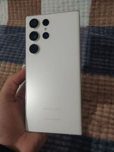 обмен на самсунг: Samsung Galaxy S23 Ultra, Б/у, 256 ГБ, цвет - Белый, 1 SIM, eSIM — 1