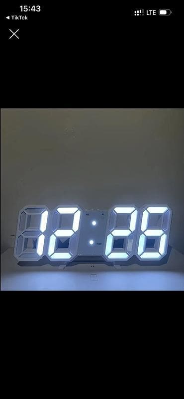 Настенные/настольные LED-часы с большим цифровым дисплеем - Яркая