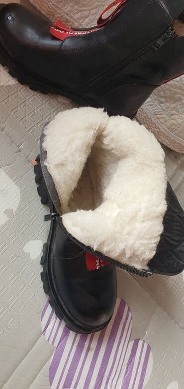 обувь женская туфли: Зимние ботинки B&G - Цвет: черный с красными акцентами (брендовый — 4