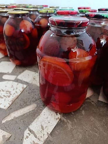 Продукты питания: Домашний фруктовый компот 🍑🍊🍋 ароматный, натуральный 3л. 300 сом! ❌ — 1