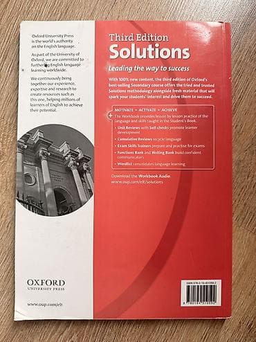 тимура: Solutions third edition Pre-Intermediate workbook воркбук! в неплохом — 2