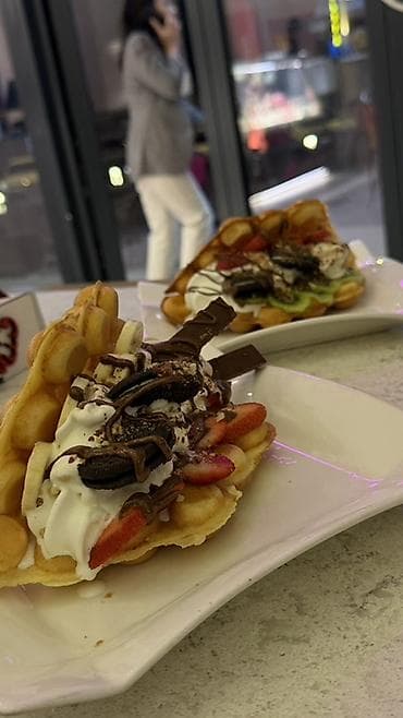 мыльный основа: Баббл-вафли с начинками и топпингами - Свежеприготовленные пузырчатые — 6