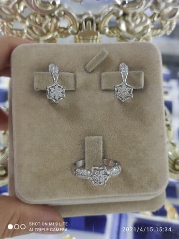 свадебные наборы ручной: Набор украшений, Проба 925, Женские, Новый — 1