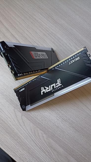 kingston fury: Оперативная память (RAM) для ПК, Б/у, Kingston Fury, 32 ГБ, DDR4, 3200 МГц — 1