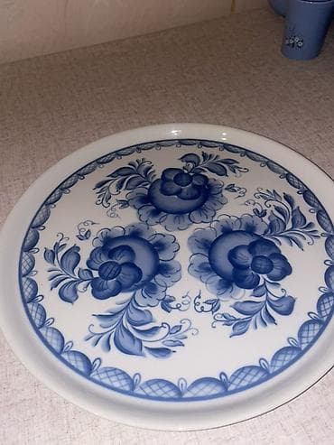 solutions elementary: Жостовский/гжельский фарфор: кофейник/чайник с подносом - Набор из 2 — 3