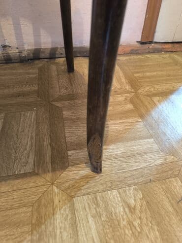 купить двуспальную кровать с матрасом бу: Стул для кухни, Дерево, цвет - Коричневый — 4