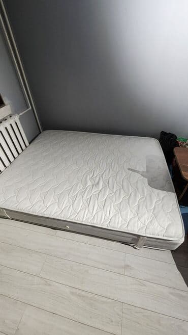 Спальный матрас, Б/у, Двуспальный, Россия, Пружинный, Другой бренд, Матрасы средней жесткости at lalafo.kg Спальный матрас, Б/у, Двуспальный, Россия, Пружинный, Другой бренд, Матрасы средней жесткости