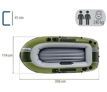 Аңчылык жана балык уулоо: Надувная лодка Intex Seahawk-2 Set Купить в Бишкеке Надувная лодка — 7