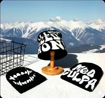 Шапка, Бини, Акрил, Зима, Вязаная модель