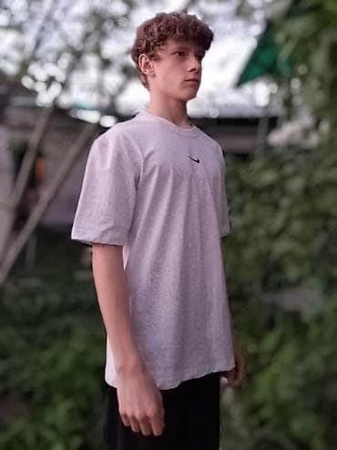 именные: Мужская футболка, L, Nike, Новый, цвет - Серый, Бесплатная доставка — 4