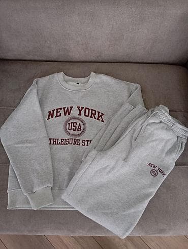 флисовые: Фиолетовый сет из флиса и спортивный серый сет с начёсом из хлопка — 3