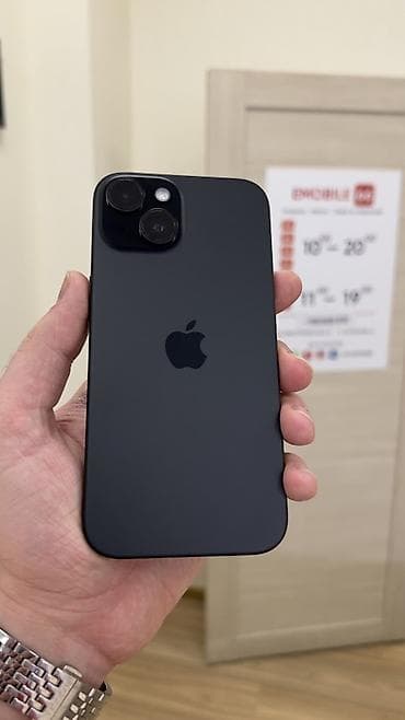 apple iphone a: IPhone 15, Б/у, 128 ГБ, Черный, 90 % — 1