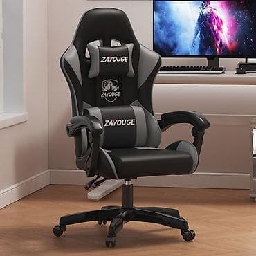 накидки на кресла: Игровое кресло, Новый, С колесиками, цвет - Белый, Экокожа — 10