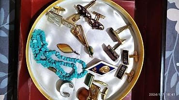 Личные вещи: Винтажные украшения броши, запонки подвеска бусы,бусы из стекляруса — 10