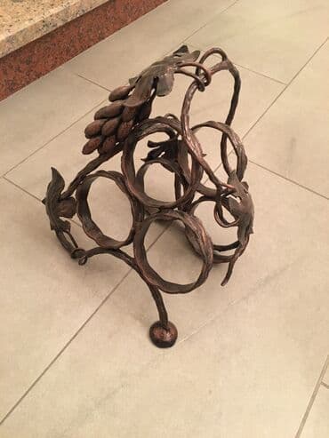 сушилка для посуда: Кованная польская подставка для вина — 1