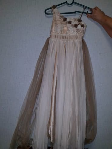 платье дордой: Детское платье, цвет - Серый, Б/у — 3