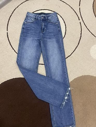 жынсы юбка: Женские брюки и джинсы — набор из 4 моделей 1) Синие джинсы прямого — 1