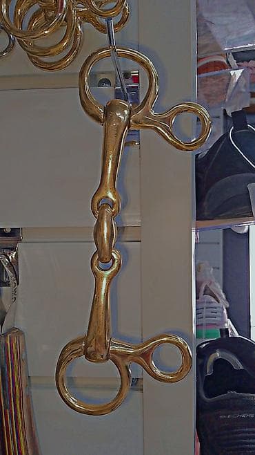 big 6: Трёхчастное трензельное мундштук-«гайка» (baucher/filis) для лошади — 3