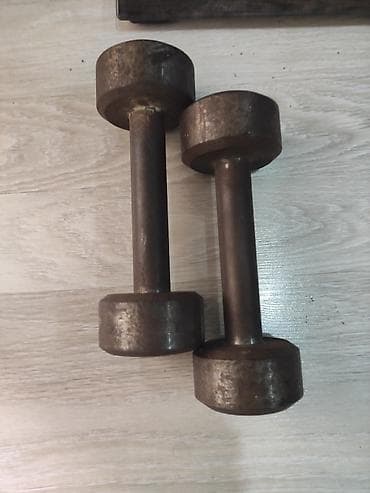Пара разборных металлических гантелей (2 шт.) - Материал: цельная