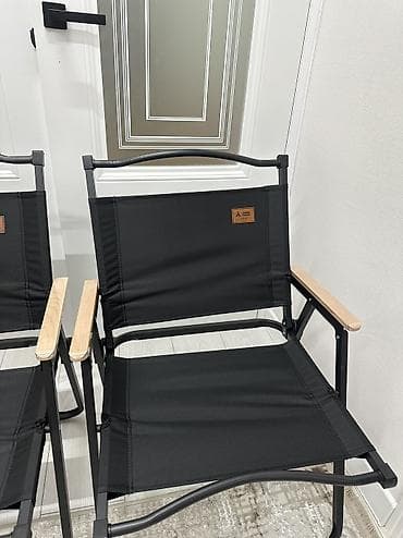 foldable table: Походный складной стул, Новый, Железо, цвет - Черный — 7