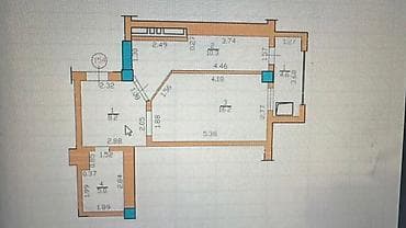 канте: 1 комната, 44 м², Элитка, 12 этаж, Евроремонт — 6