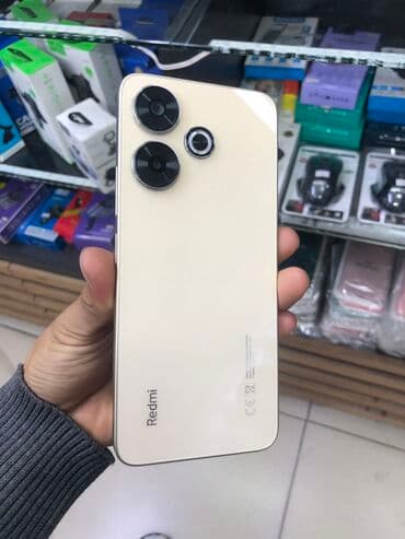 телефон роко: Redmi, Redmi 13, Жаңы, 256 ГБ, түсү - Саргыч боз, 2 SIM — 1