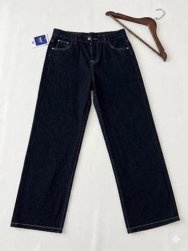 Джинсы из плотного тёмно‑синего денима (indigo) - Классическая