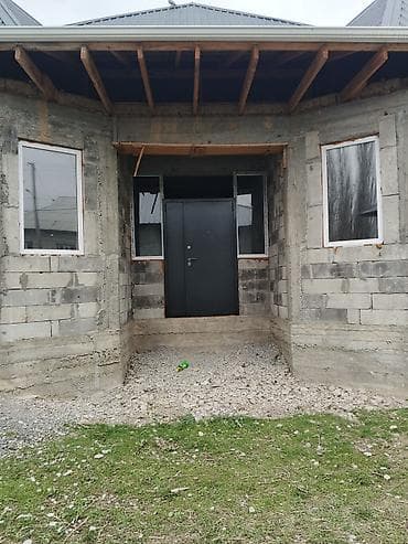 балдар кийими: Дом из блоков с эркером и крытой террасой/крыльцом. - Одноэтажная — 3